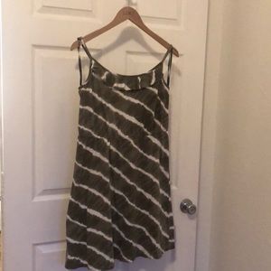 Army Green Tie Die Summer Dress